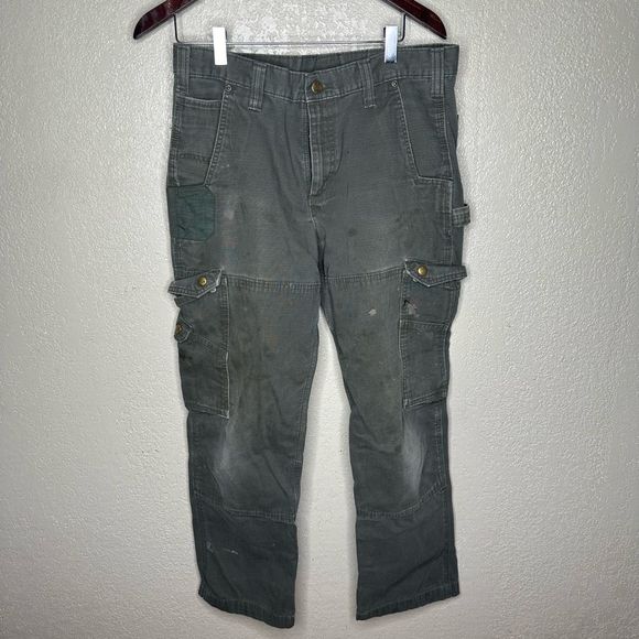 Carhartt Green RipStop Pants Moss Green 32x30 - Picture 2 of 7